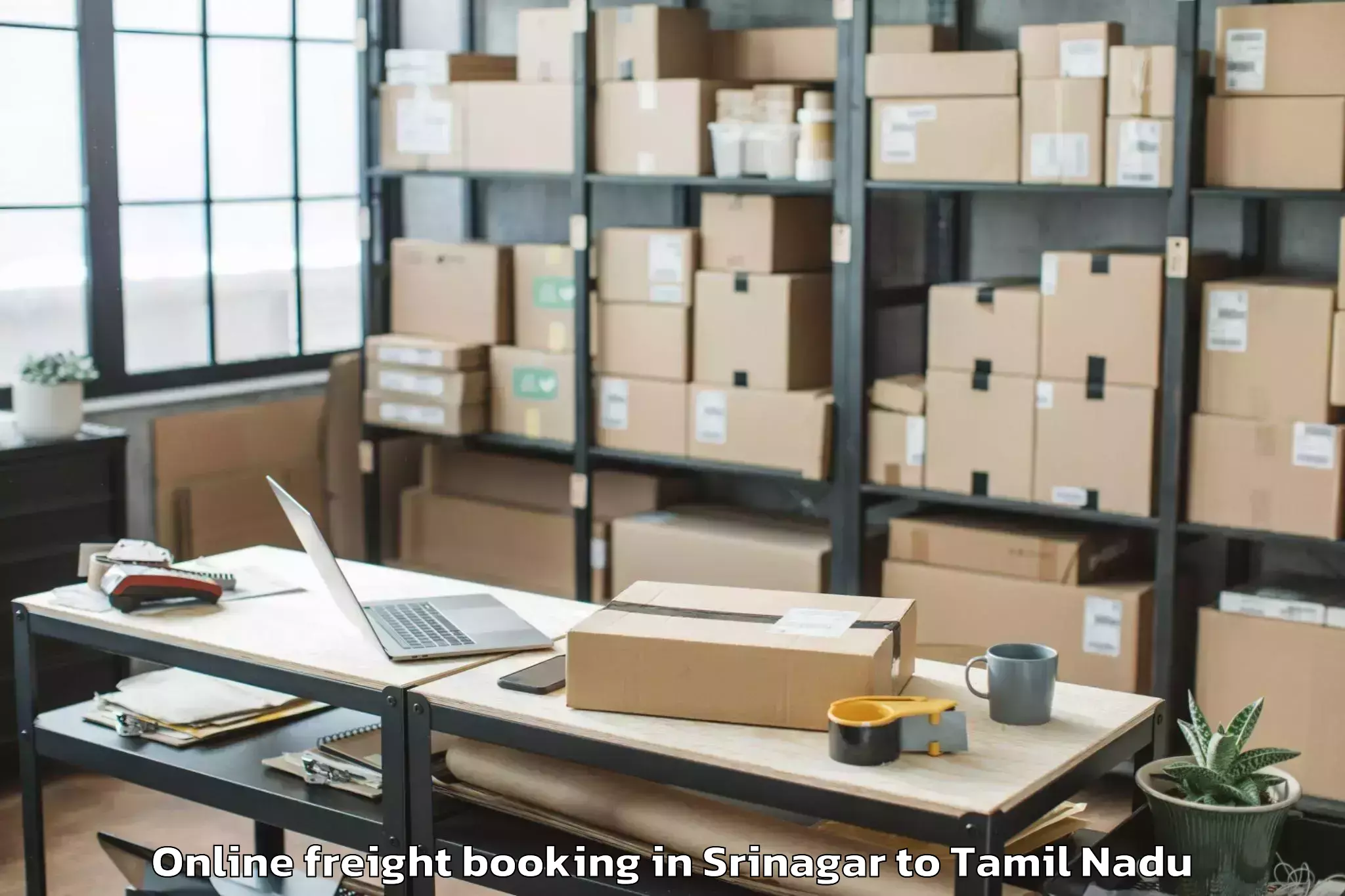 Trusted Srinagar to Konganapuram Online Freight Booking